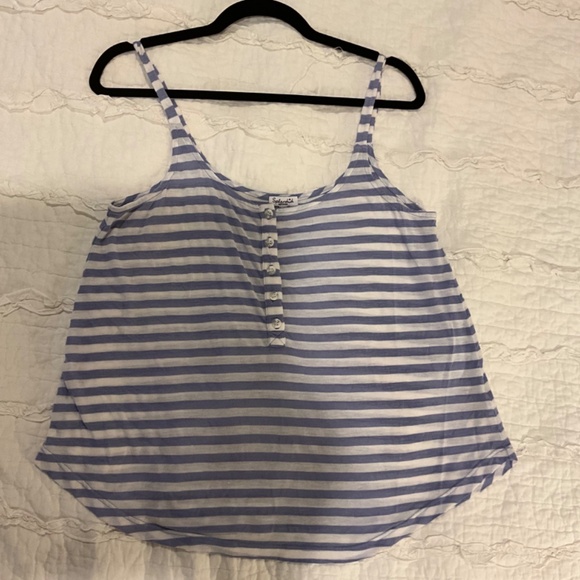 Splendid Blue and White Striped Tank Top Camisole Made in USA Size Medium - Picture 4 of 8